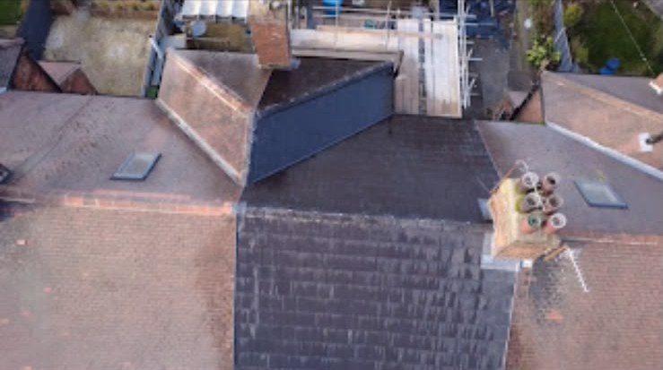 Terraced house roofs we have worked on, seen from the scaffold